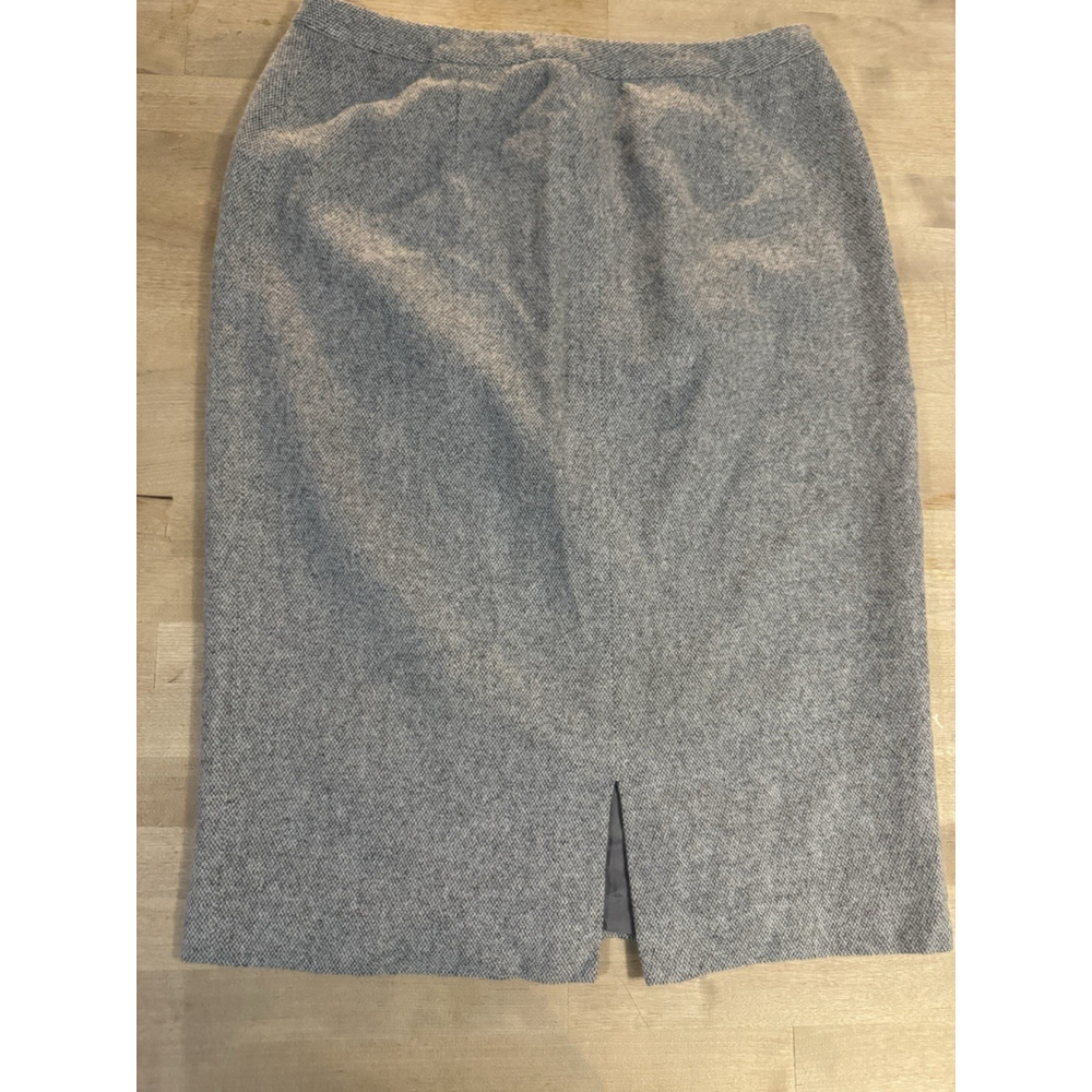 LRL Ralph Lauren Women's Wool Angora Blend Tweed Pencil Skirt Gray Sz 12 - Picture 4 of 8